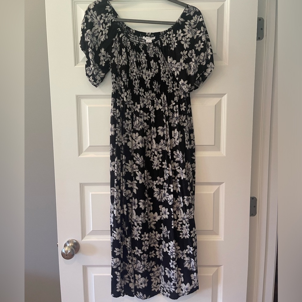 Black floral dress